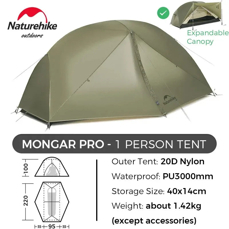 Naturehike Mongar PRO Waterproof Backpacking Camping Tent