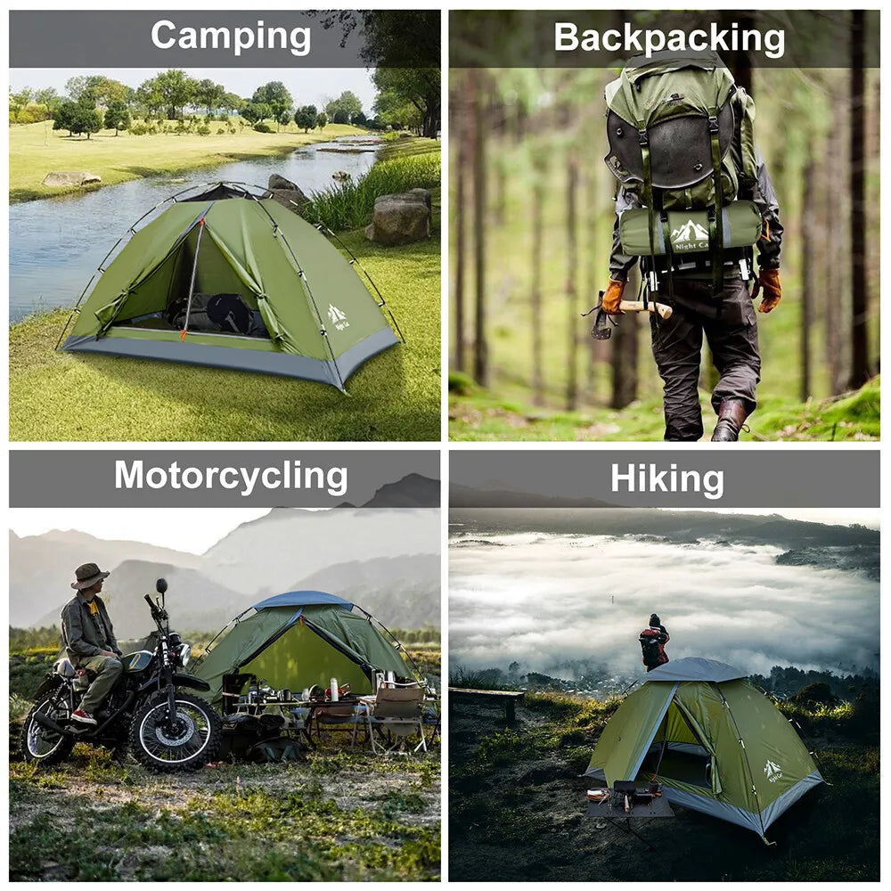Night Cat Backpacking Camping Tent Easy Clip Setup Rainproof Lightweight