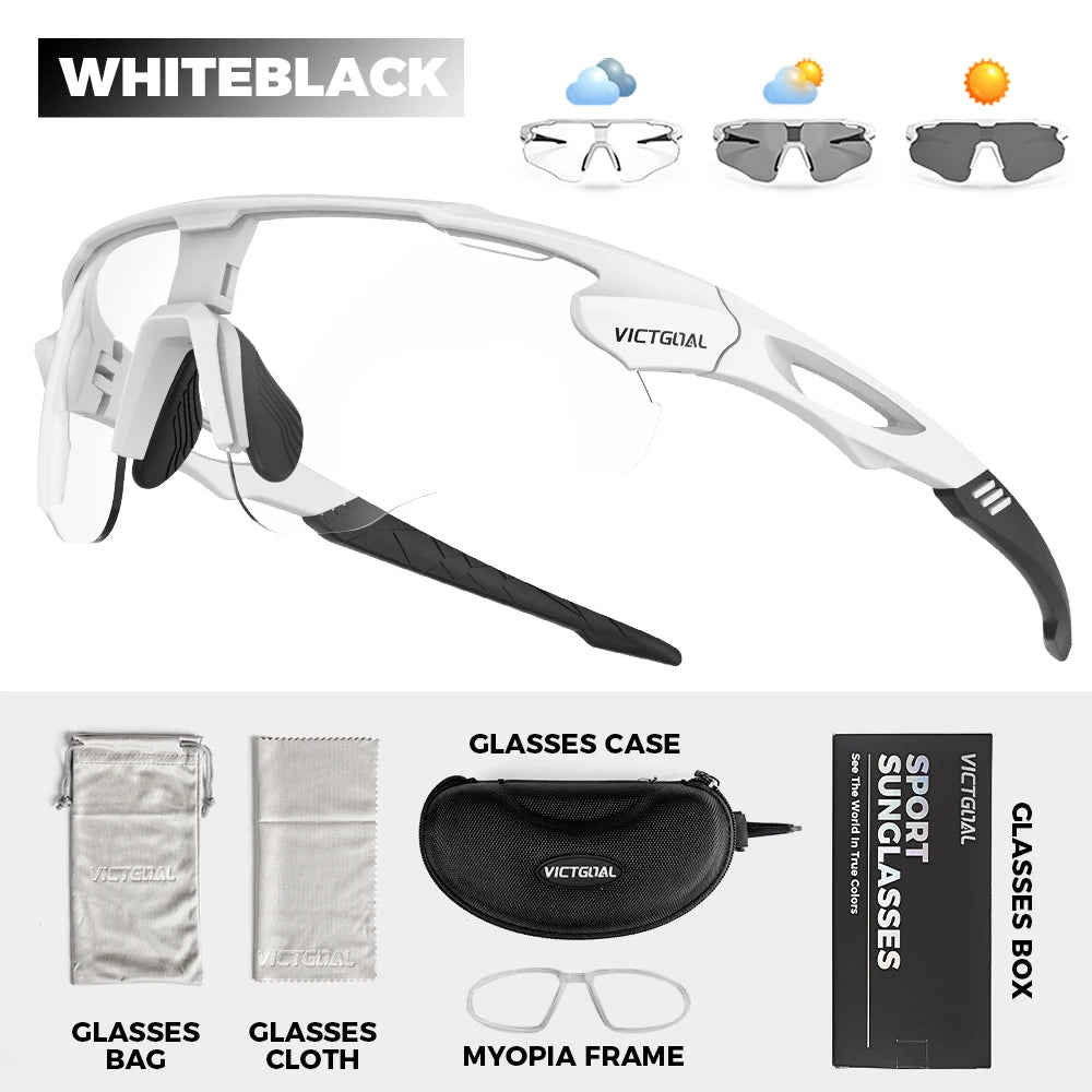 Victgoal Photochromic UV400 Cycling Sunglasses Unisex Sports Eyewear
