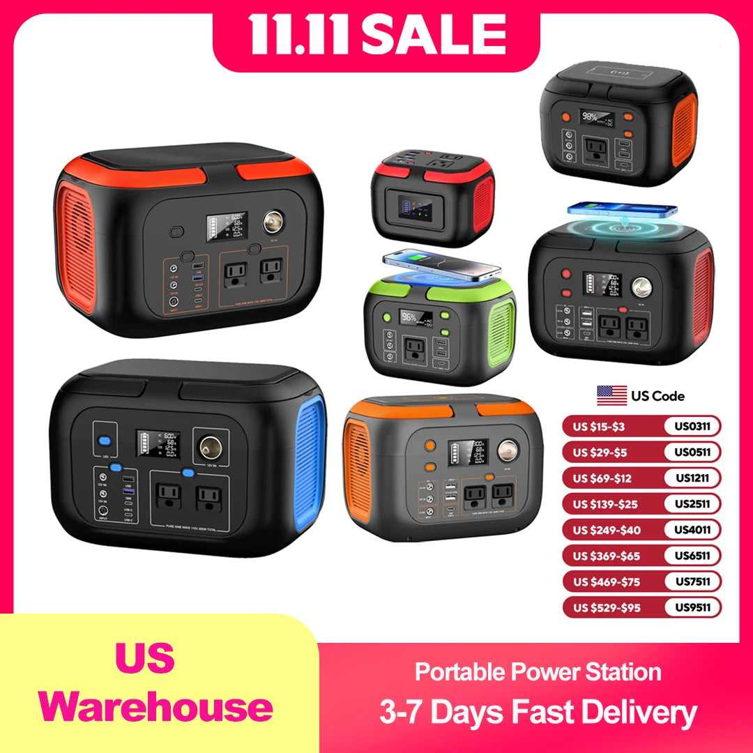 SinKeu Portable Power Station For Camping Travel And Home Use