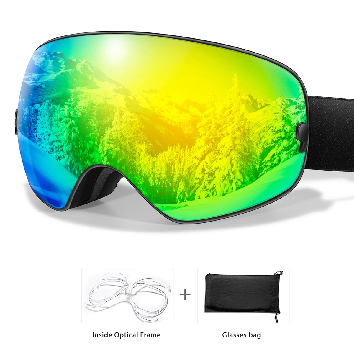 Winter UV400 Anti-Fog Ski Goggles Featuring Durable Polycarbonate Lenses