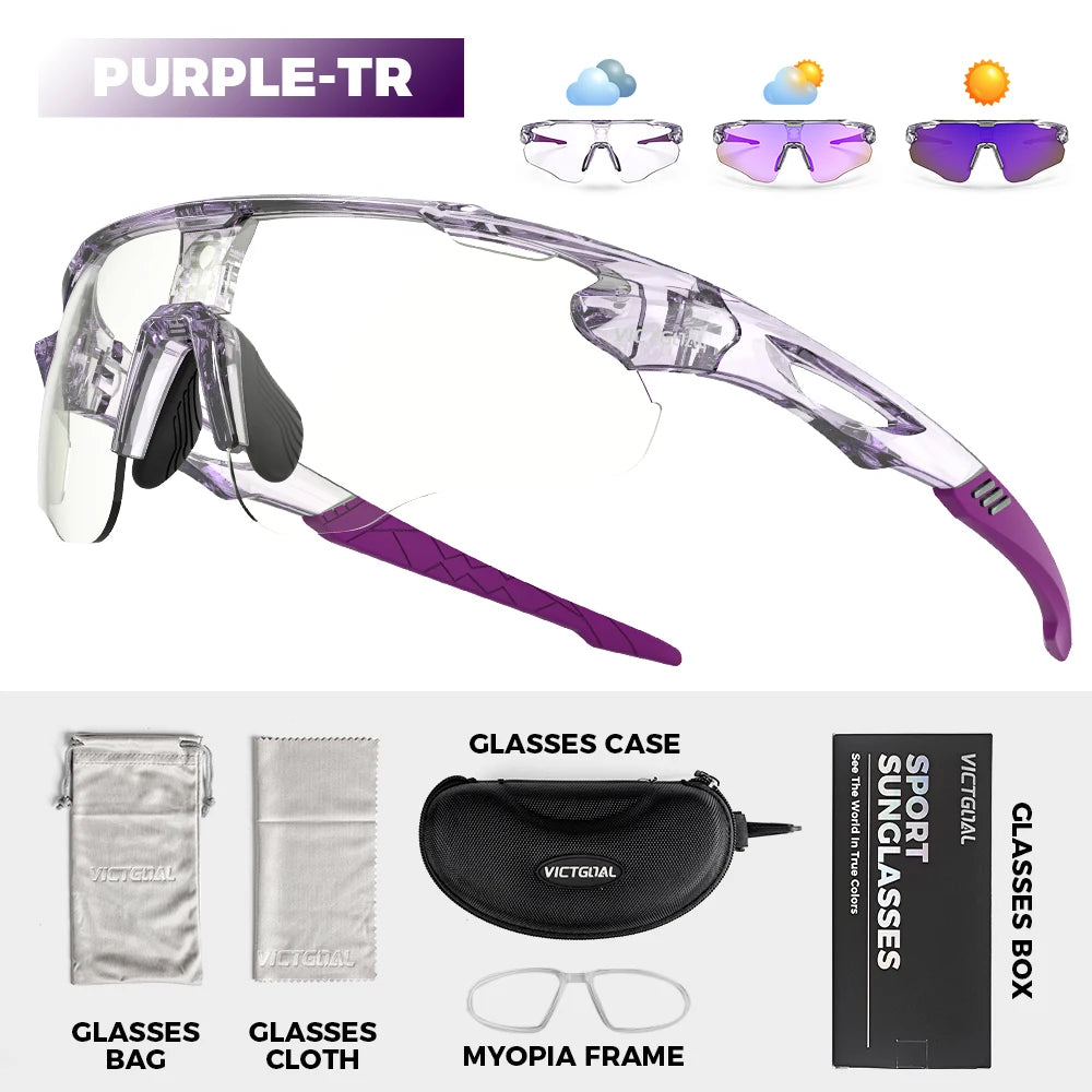 Victgoal Photochromic UV400 Cycling Sunglasses Unisex Sports Eyewear