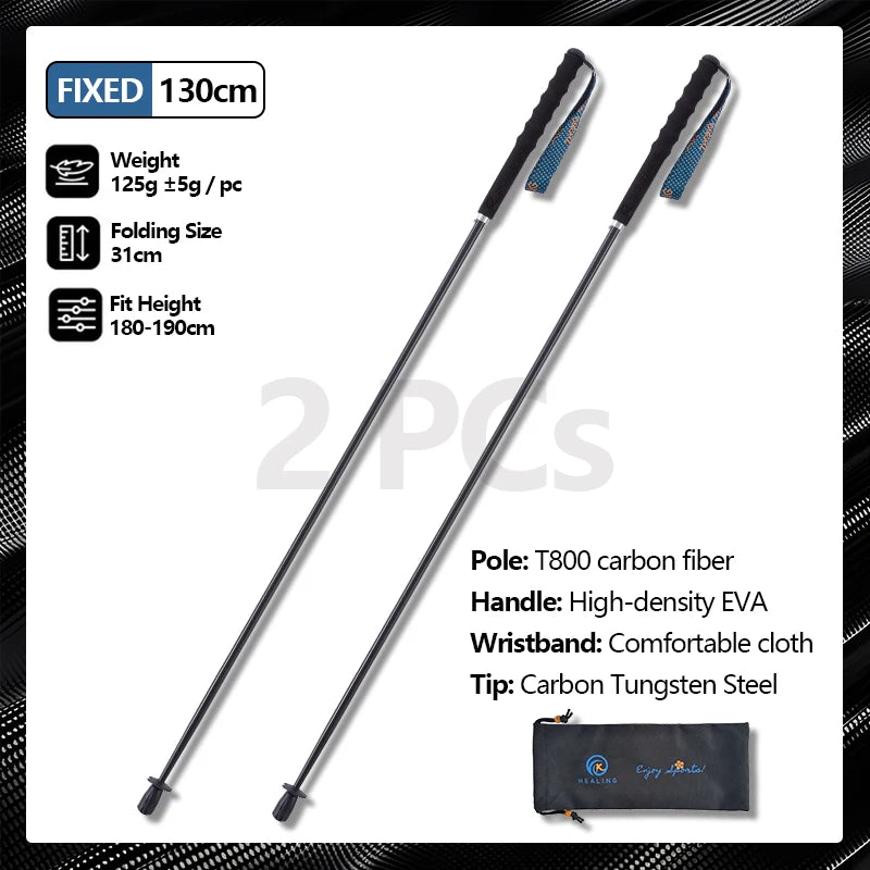 Ol healing Carbon Fiber Collapsible Lightweight Trekking Poles