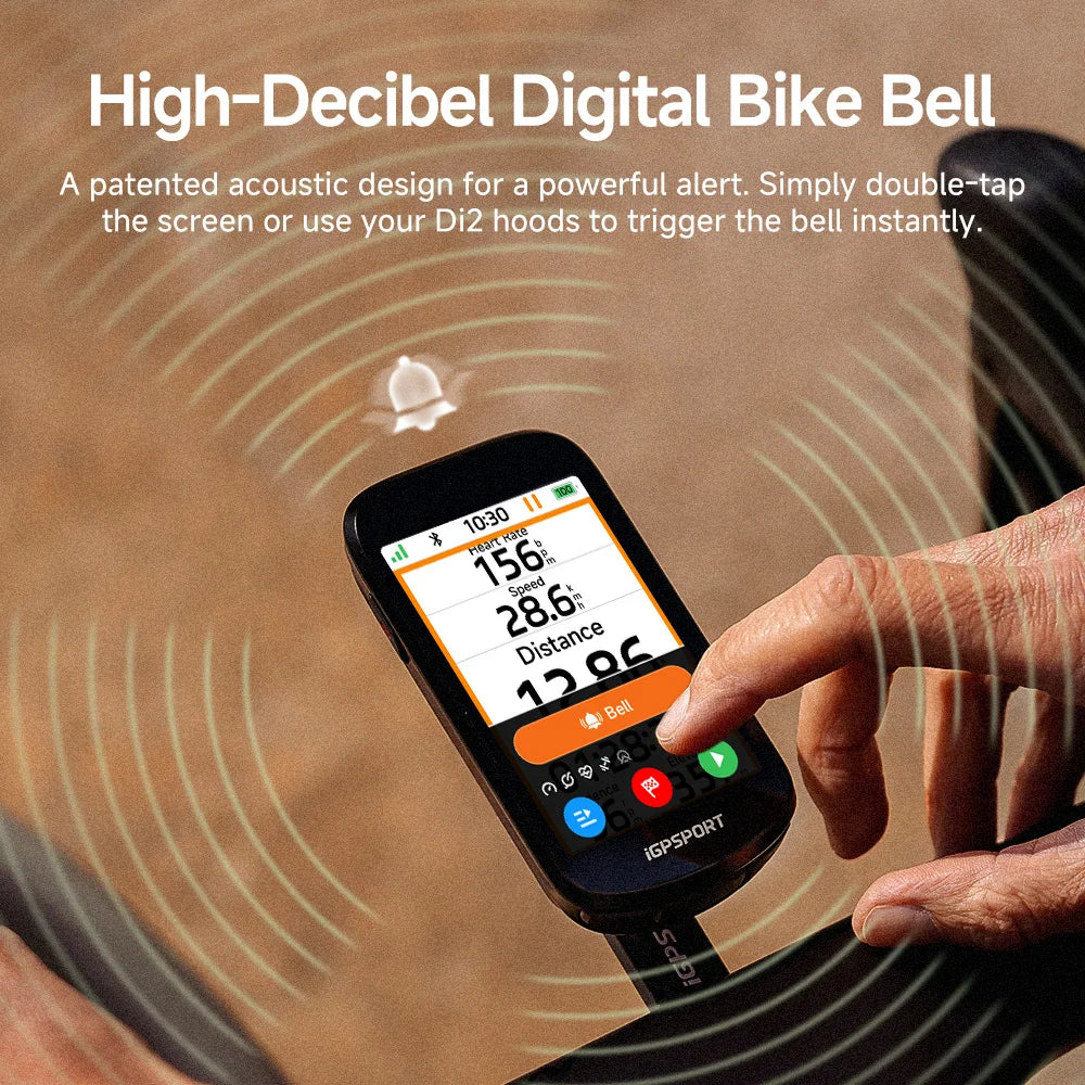 IGPSport Bsc500 Touchscreen GPS Cycling Computer Digital Bike Bell