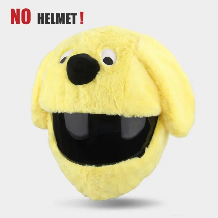 UCHOOSE Cartoon Plush Motorcycle Helmet Cover With Large Flexible Ears