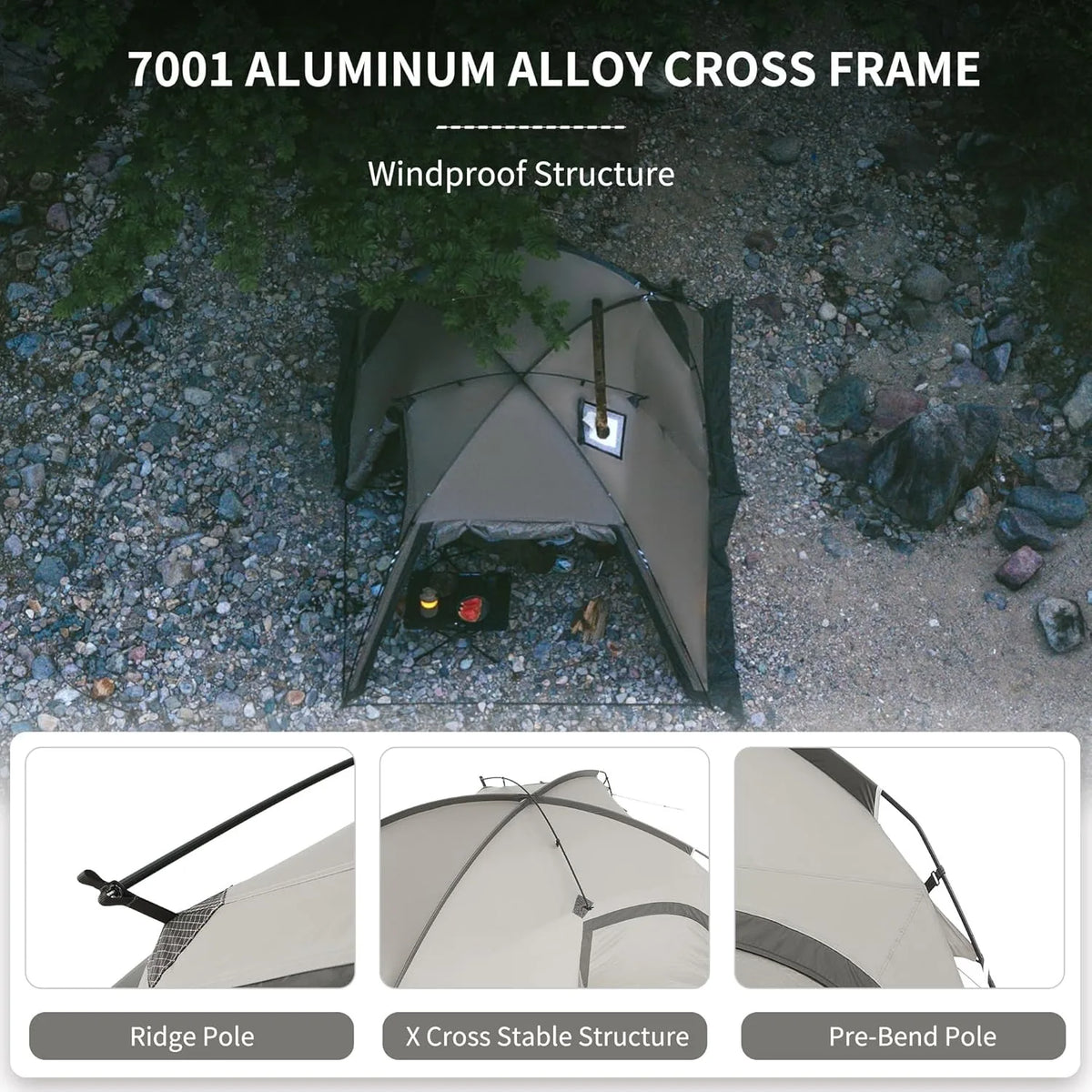 Naturehike Massif Hot Tent With Stove Jack Waterproof Windproof