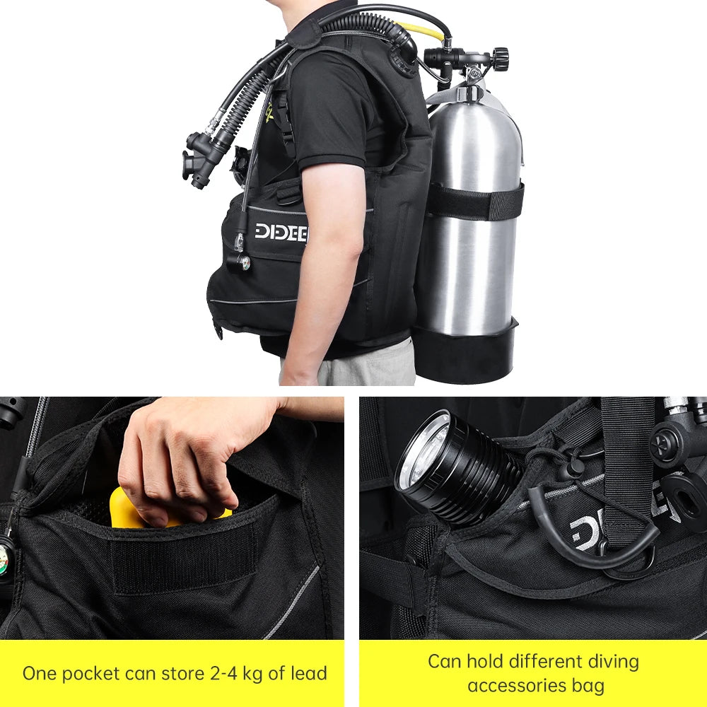 DIDEEP Professional Scuba Diving BCD Jacket Buoyancy Control Device
