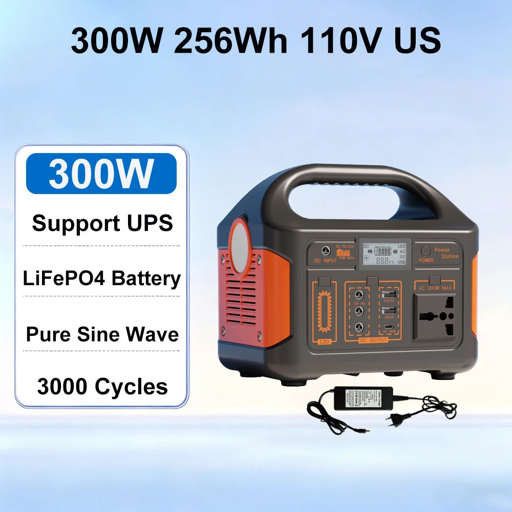 GaiaRay Portable LiFePO4 Power Station for Camping and Emergency Backup