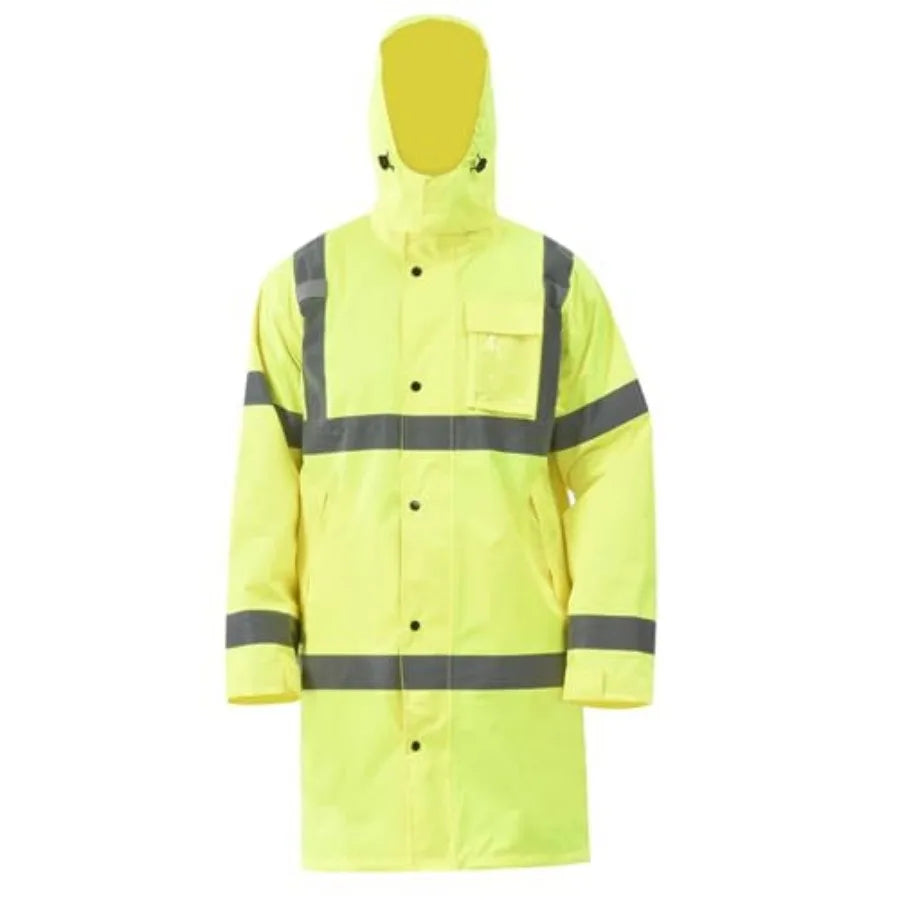 High Visibility Safety Rain Jacket And Bibs For Work Apparel