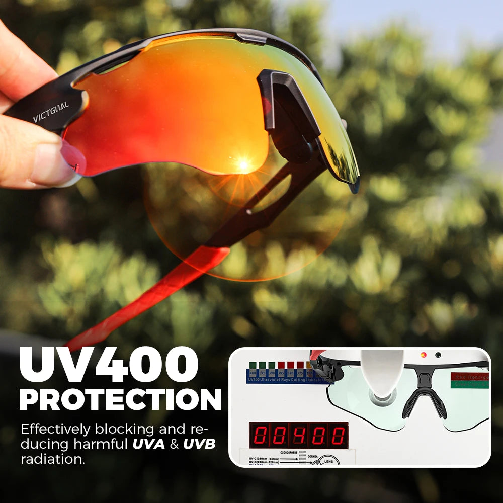 Victgoal Photochromic UV400 Cycling Sunglasses Unisex Sports Eyewear