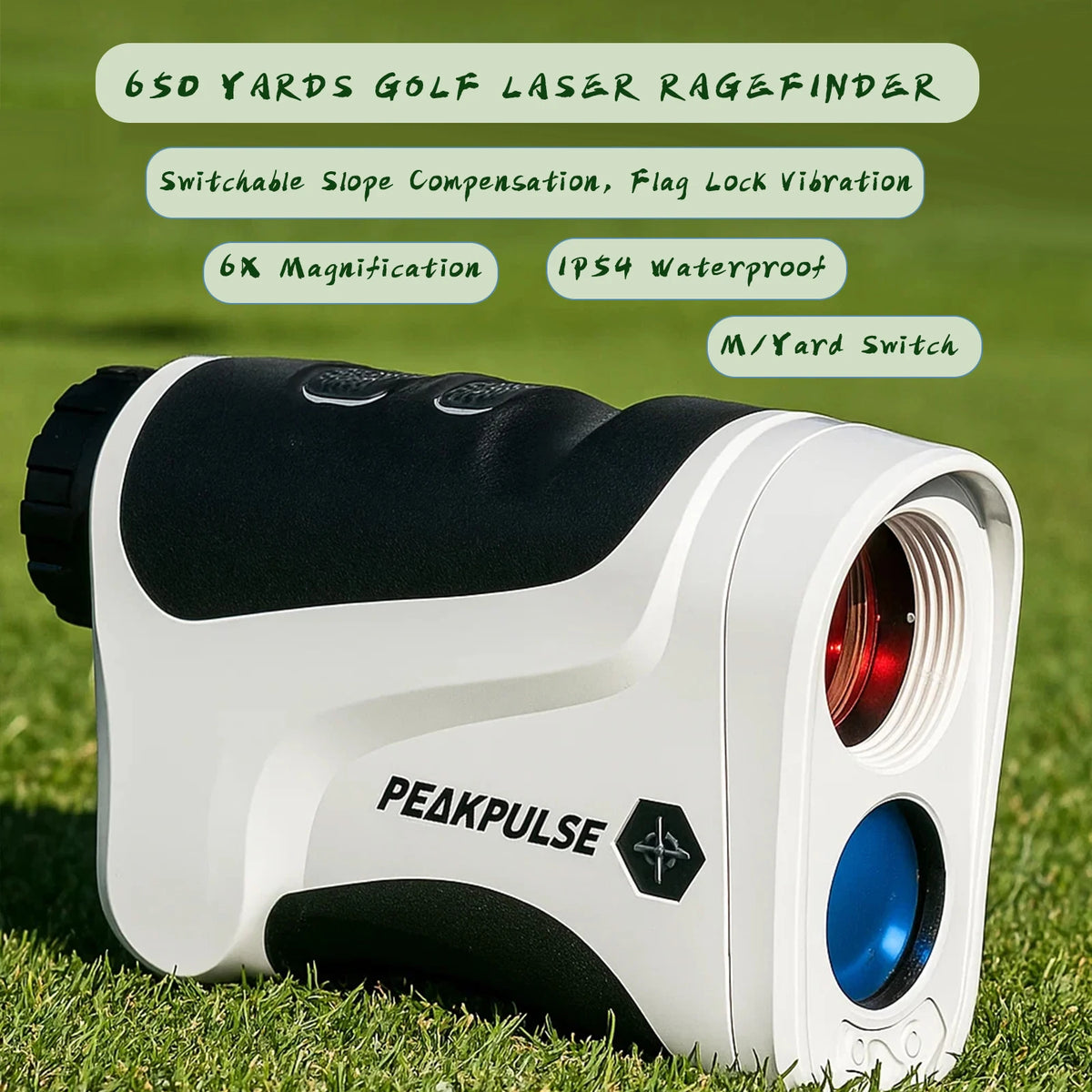 Peakpulse Golf Laser Rangefinder With Slope Compensation And Flag Lock