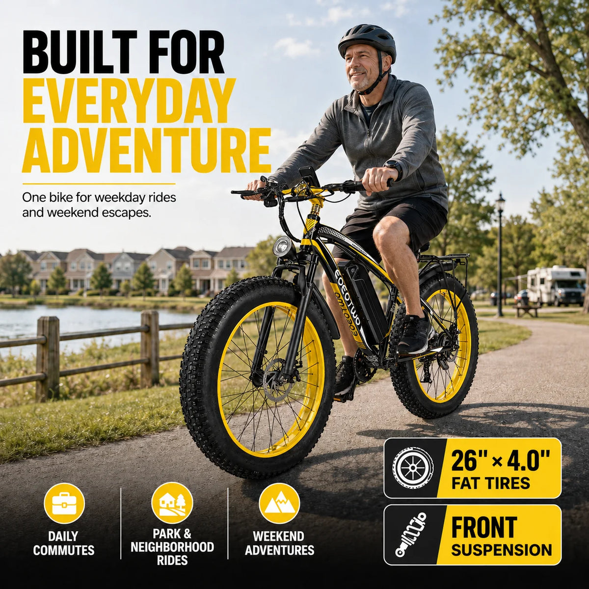 EOEOTWO 750W Electric Bike With 48V Battery And Aluminum Frame