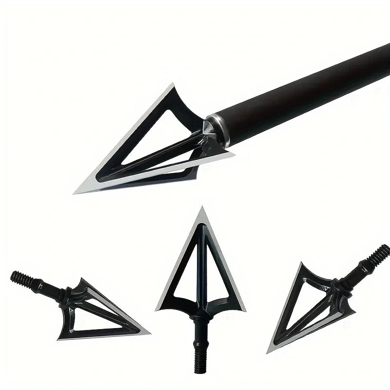 Stainless Steel 100 Grain 3 Blade Hunting Archery Broadhead