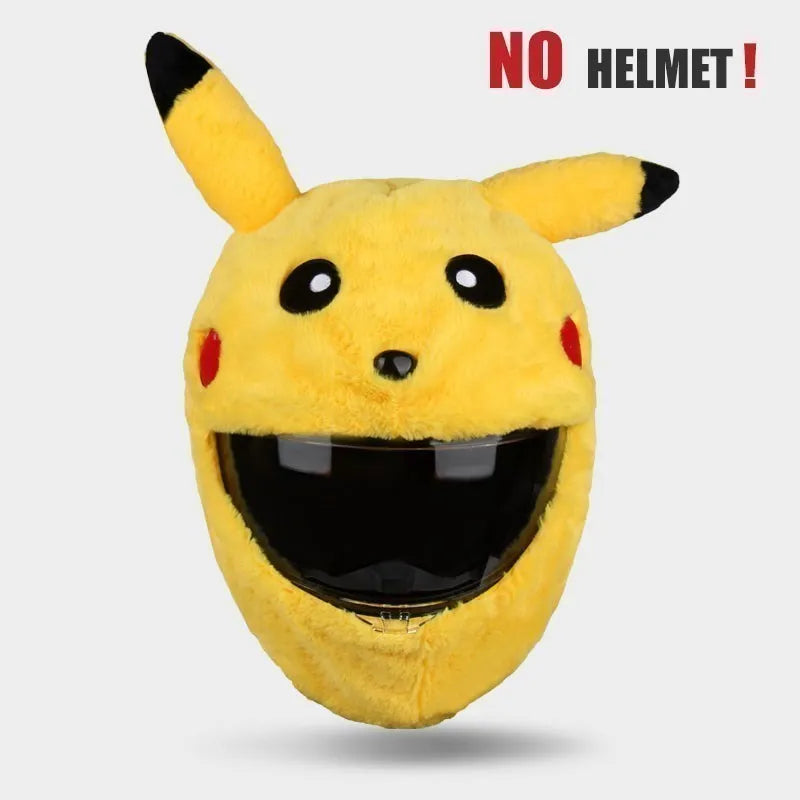 UCHOOSE Cartoon Plush Motorcycle Helmet Cover With Large Flexible Ears