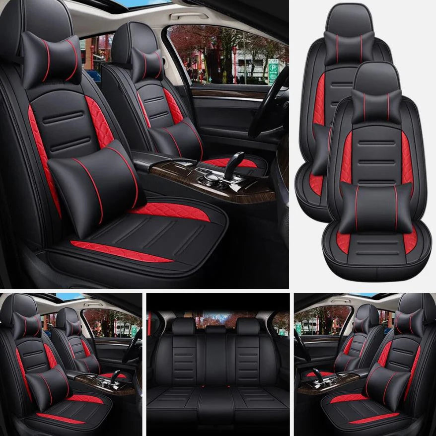 Full Set Artificial Leather Car Seat Covers With Pillows Honda