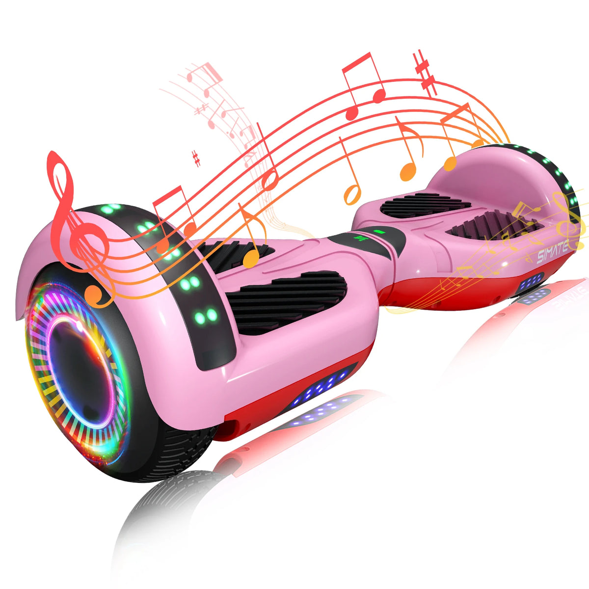 Simate All Terrain Self Balancing Scooter With Bluetooth LED Lights