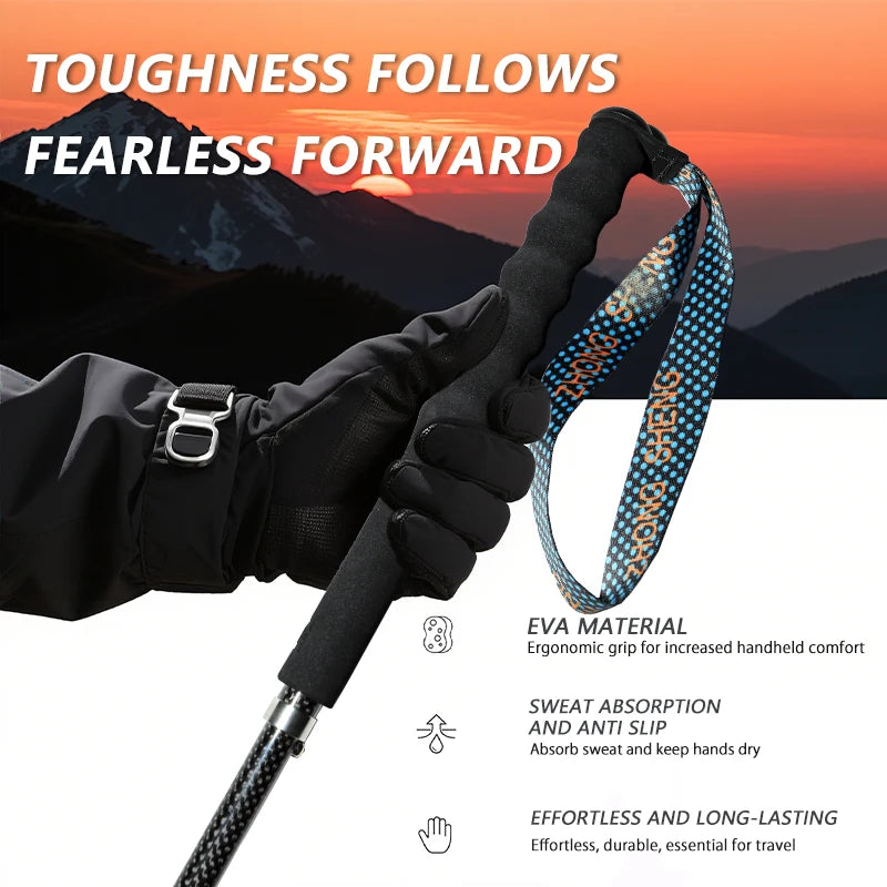Ol healing Carbon Fiber Collapsible Lightweight Trekking Poles