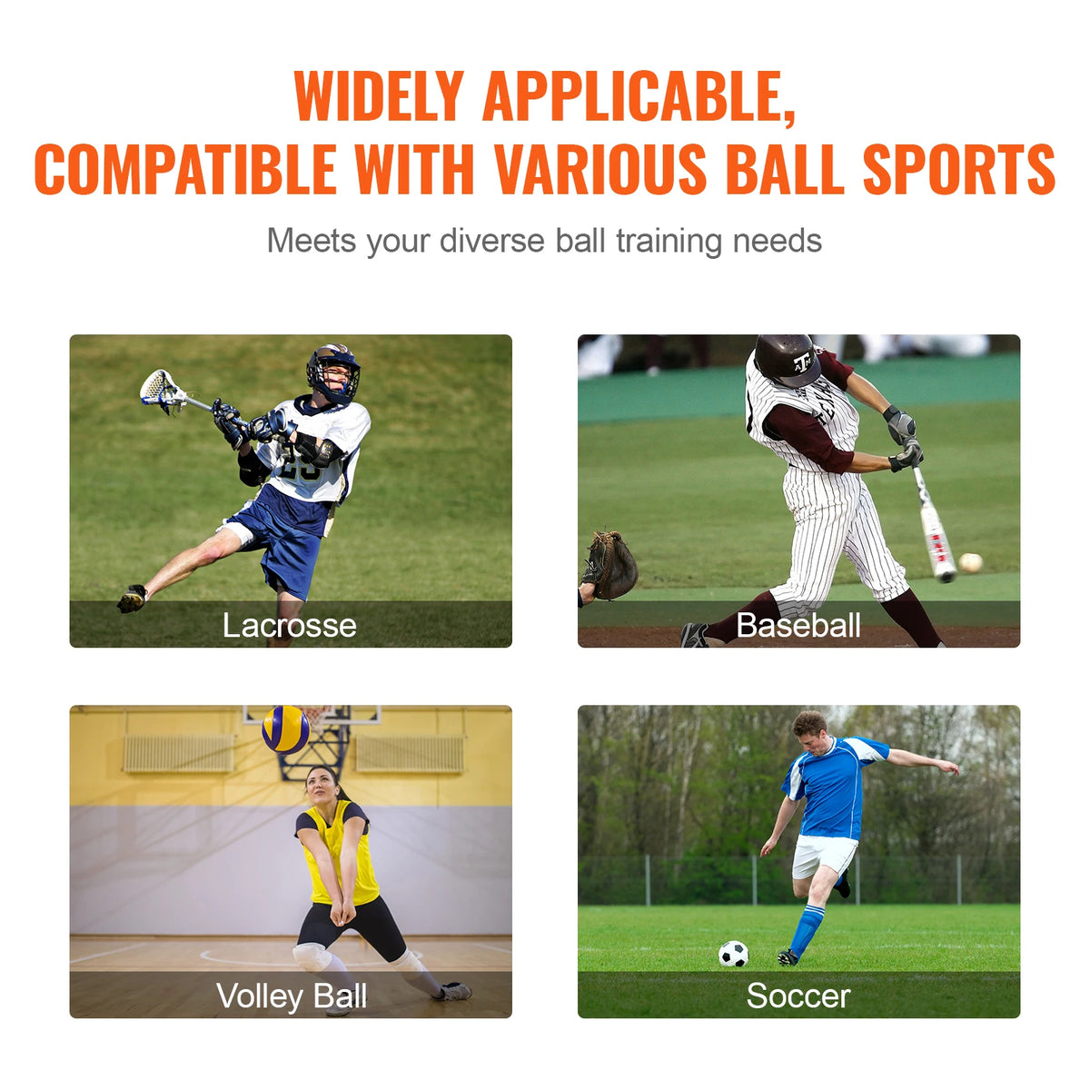 SucceBuy Adjustable Lacrosse Rebounder Net For Baseball Softball Sports Practice